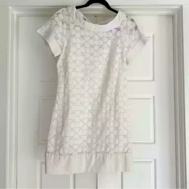 Milly White Shift Dress, size 8