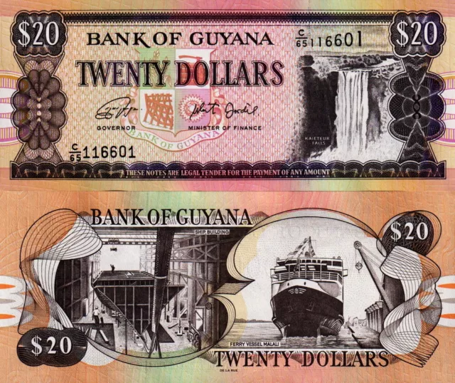 GUYANA - 20 dollars 2018 FDS - UNC