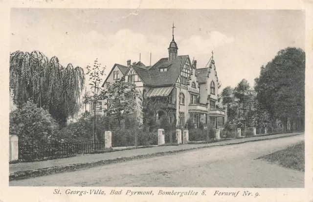 723403) AK St. Georg Villa Bad Pyrmont gelaufen 1929