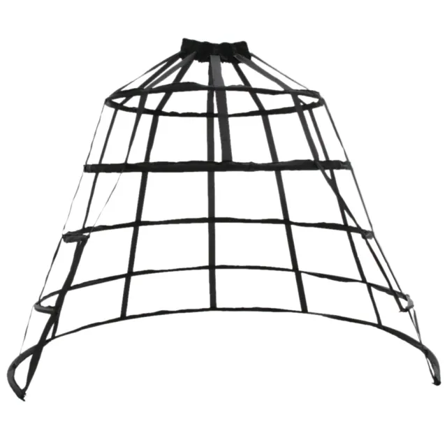 Cage Hoop Skirt Petticoat Dress Pannier 5 Hoops Bustle Cage Crinoline Black