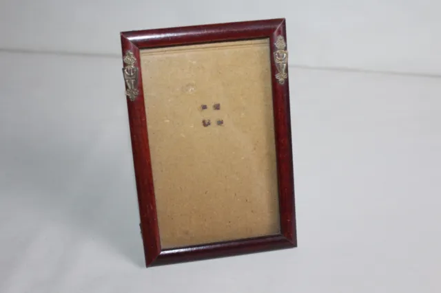 Ancien petit cadre époque Art Déco en bois 15.5 cm x 10.5 cm