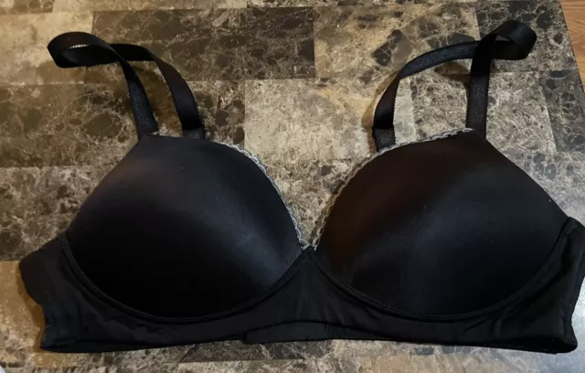 Vintage Warners Wireless Bra!   Black 38B