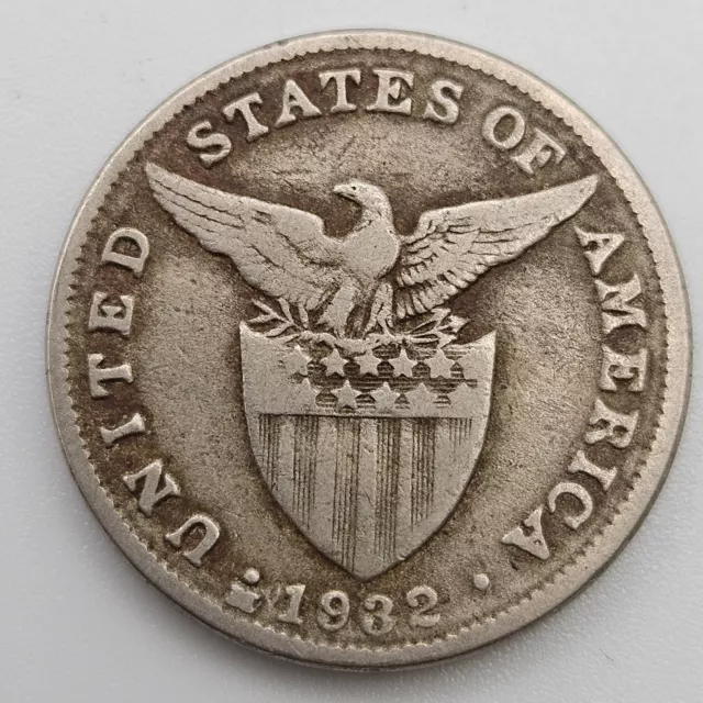 1932-M 5 Centavos VF Philippines US Manila Mint Copper-Nickel Coin Five USA