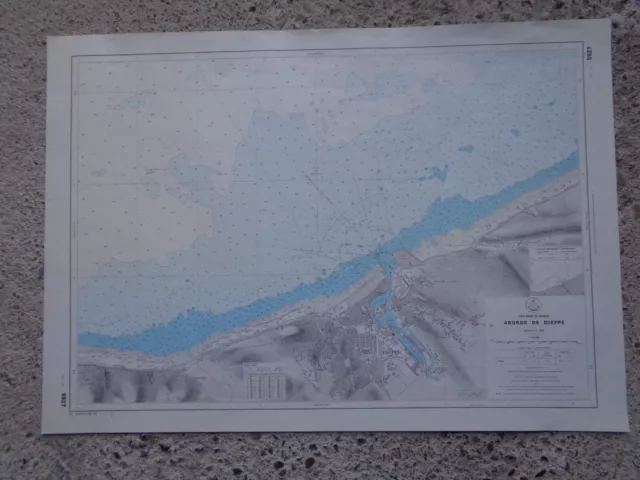 CARTE  MARINE / Abords de Dieppe  1984