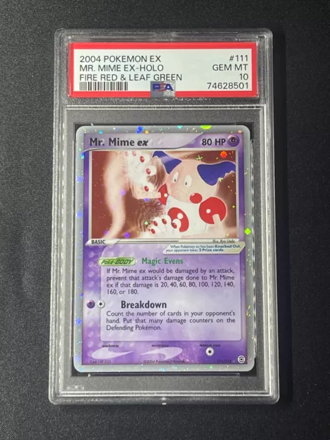 Pokemon Card EX Fire red FRLG Rev holo Onix 42/112 PSA
