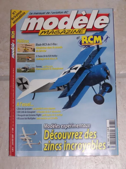 MODELE MAGAZINE n°688/ JANVIER 2009 Plan encarté AVION FOKKER V25