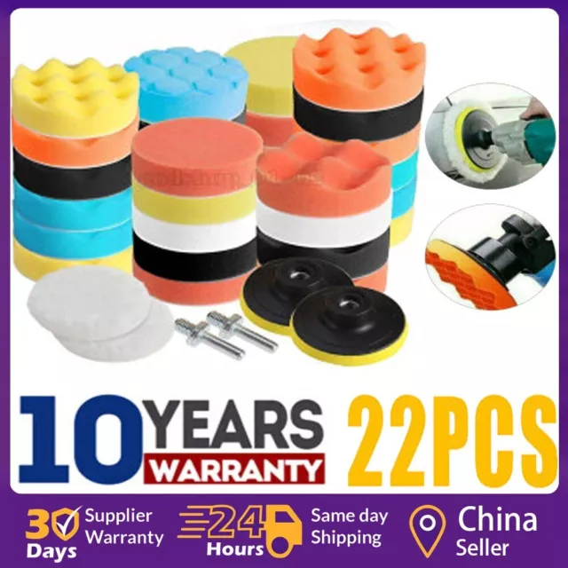 22 Car Polisher Gross Polishing Pads for Drill Sponge Buffer Waxing Buffing Kit