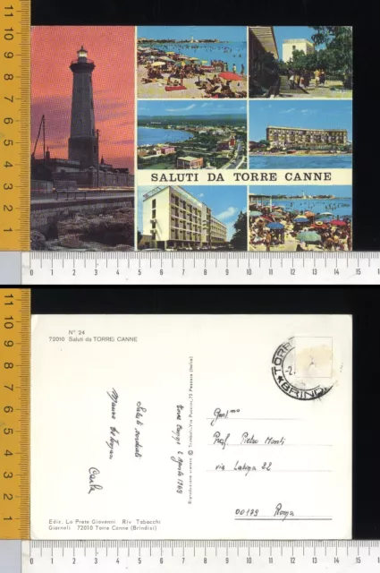 16769] Brindisi - Saluti Da Torre Canne - Vedute - 1969