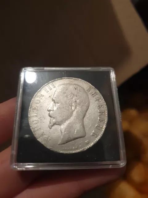 FRANCE - Superbe Monnaie de 5 francs NAPOLEON III Argent 1855 BB Jolie Côte