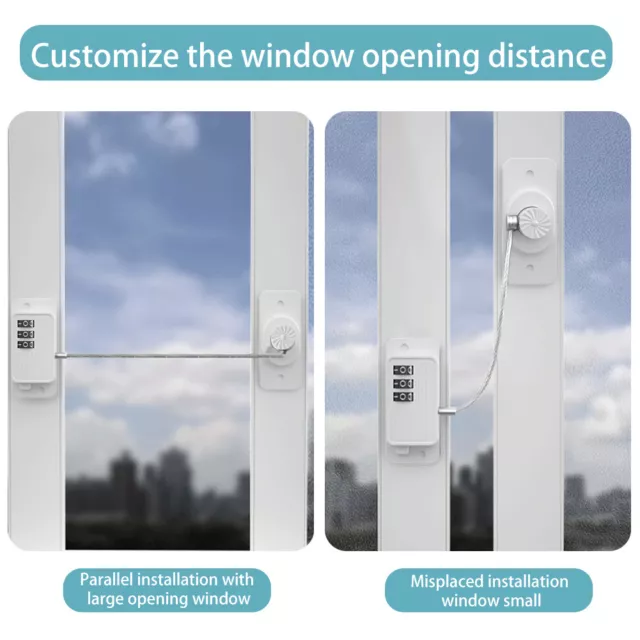 2pcs Password SelfCabinet Restrictor Window Safety Lock For Childproof