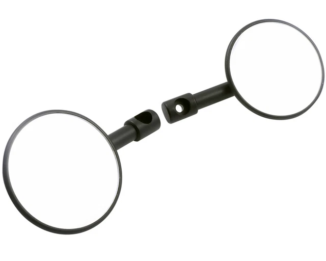 Rétroviseur d'extrémité de guidon 82mm rond noir paire Rivello moto scooter quad