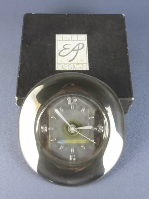 Vintage Reloj Redondo de Pared Vidrio Marca Minichamps- Modernismo Diseño 1990