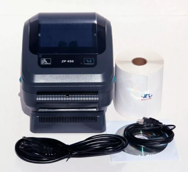 Zebra ZP450 Direct Thermal Shipping Label Printer USB + Ethernet