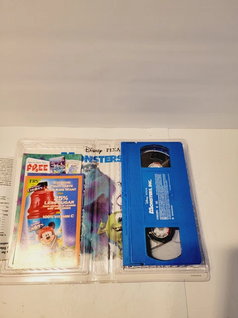 MONSTERS, INC. (VHS, 2002) Disney Pixar Blue Tape Tested Works $11.09 ...