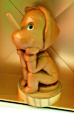 Statuina  Pinocchio in pasta di Legno Ottimo stato  Ved Foto 