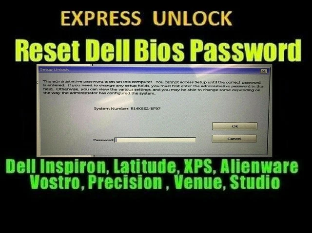 UNLOCK BIOS PASSWORD FOR DELL Latitude 5590