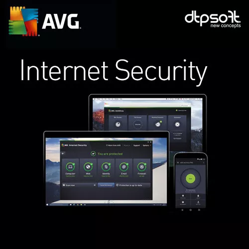 AVG Internet Security 3 Appareils 3 Pc 2024 1 an Antivirus 2023 FR EU