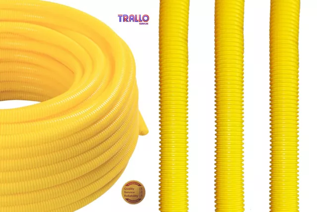 Quality Yellow 20mm, 25mm & 32mm Flexible Conduit - Split & Solid - LSOH - IP40