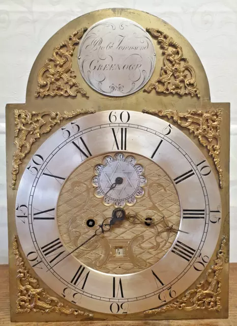 A Very  Good 18th Century  Longcase Dial & Movement - Townsend of Greenock.