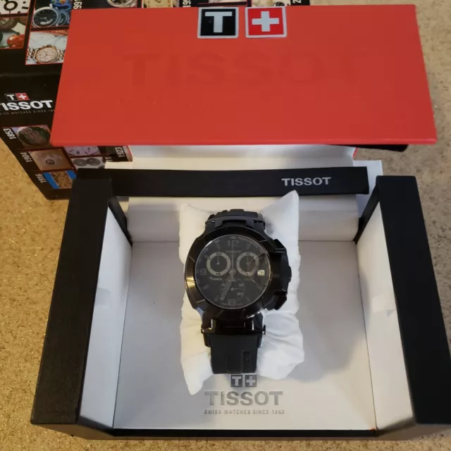 Tissot Men's T-Race  Black Chronograph WATCH 1853