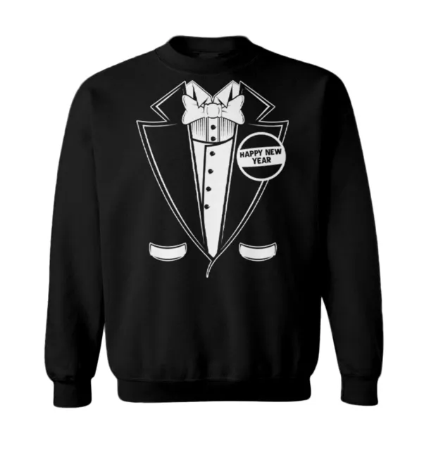 Happy New Year Tuxedo - Party Celebration Classy Fancy Toddler Crewneck Sweater
