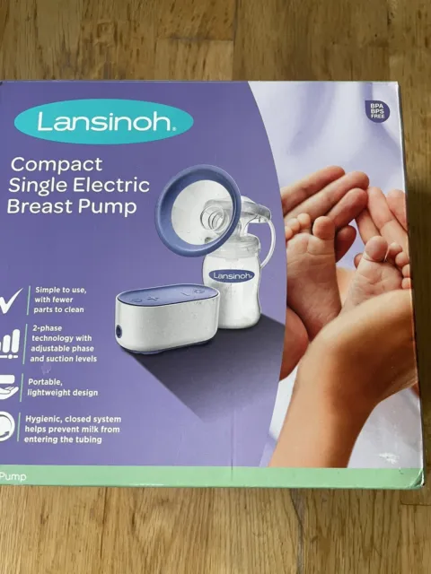 Lansinoh Compact Single Electric Breast Pump Adjustable 2 Phase Technology