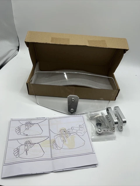 Motorcycle Motorbike Clip On Windshield Wind Screen Deflector Extension Spoiler