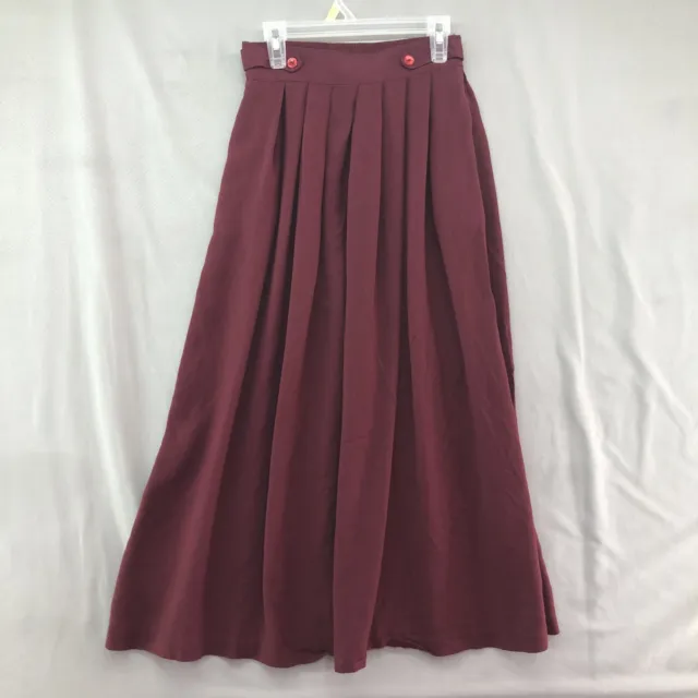 Vintage Inner Visions by Ship N Shore Maroon Skirt Size 6 Women Union Tag