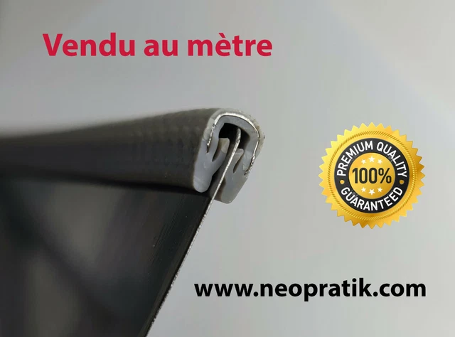 Joint En U Gris Armé Pour Bord De Tôle Coupant - Protection Pour Auto, Moto, Bricolage