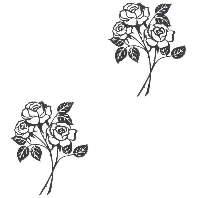 2x Bedroom Creative Retro Metal Garden Wall Art Metal Wall Hanging