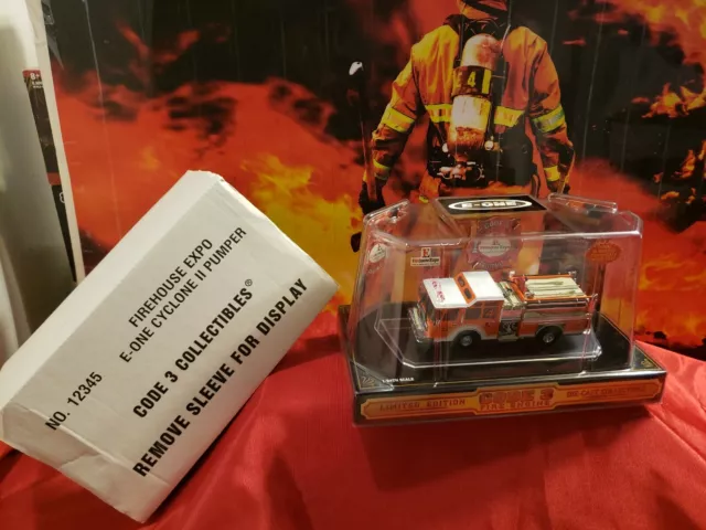 Code 3 Collectibles 1/64 Baltimore Firehouse Expo 2001 E-One Engine 4 NICE 👌