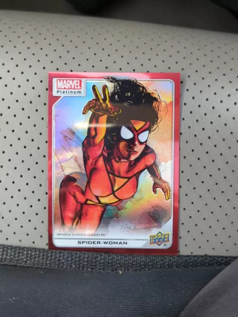 2023 Upper Deck Marvel Platinum #111 Spider-Woman Red Rainbow Color Match