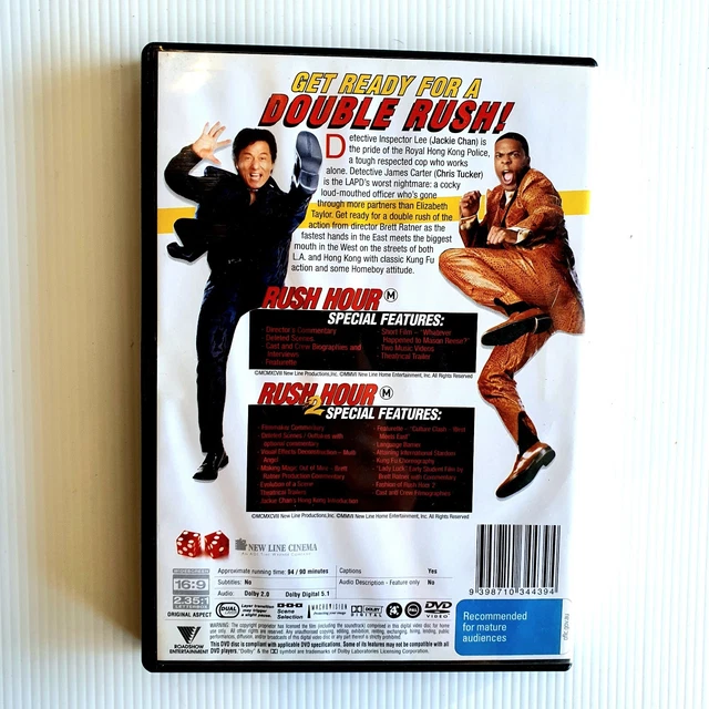RUSH HOUR 1 2 & 3 DVD Comedy Gift Set, Jackie Chan, Chris Tucker ...