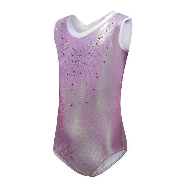 Body Da Ginnastica per Ragazze Senza Maniche Elastico Balletto Dancewear