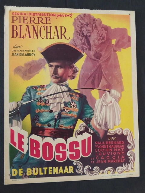Carton pub Cinéma / LE BOSSU DE BULTENAAR/Pierre Blanchar/36x28