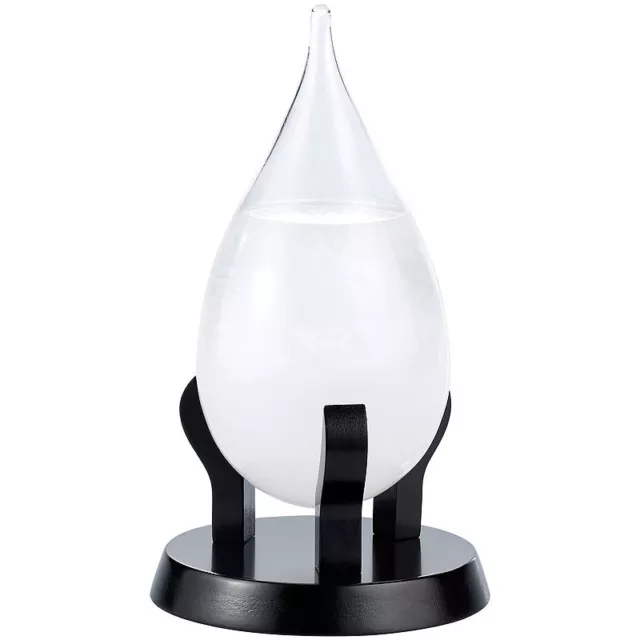 Carlo Milano Wetterglas Tropfen: Modernes FitzRoy-Sturmglas in Tropfenform, 22cm