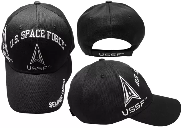 Officiel US Air Force sous Licence Casquette Espace Force Logo W / Ombre Noir