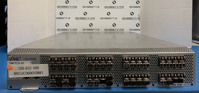 EMC Brocade DS-4900B FC Switch w/ 32x Active Ports + 32x 4G SFPs 100-652-500
