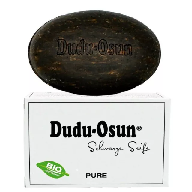 150g Dudu Osun® PURE Schwarze Seife aus Afrika, parfümfrei, Bio, Spa Vivent