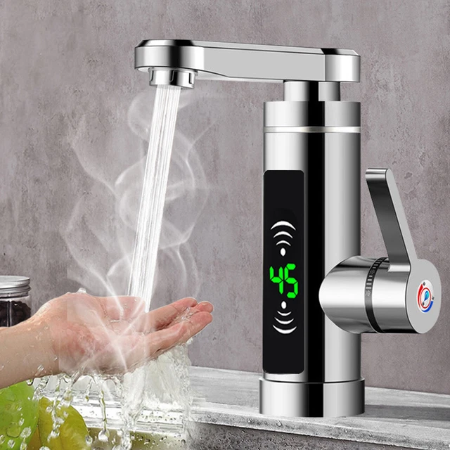 3000W LED Calentador continuo eléctrico grifo baño/cocina ¡Grifería cálida instantánea!