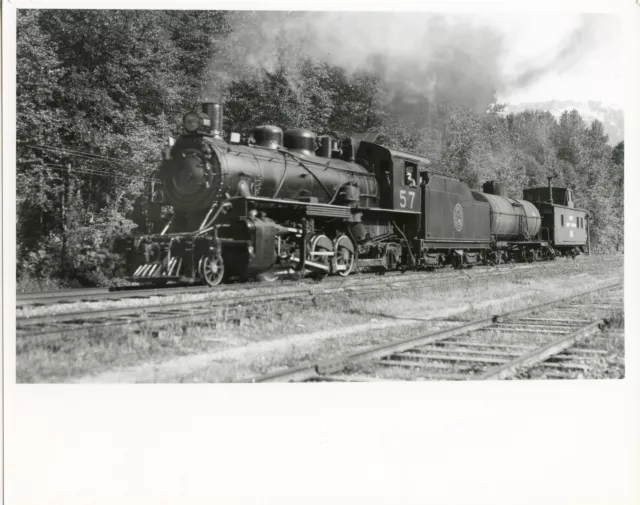JJ747 RP 1946/70s? PACIFIC GREAT EASTERN RAILROAD ENGINE #57 SQUAMISH BC