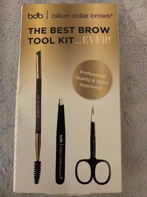 BDB Billion Dollar Brows The Best Brow Tool Kit NewInBox.Scissors+Tweezer+Brush