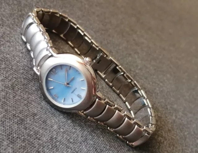 Montre Femme Classique CONTREX Quartz Watch Argenté Mode Gourmette Testée