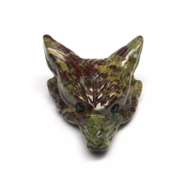 Wolf Head Pendant Natural Crystal Healing Quartz Stone Carved DIY Necklace Decor
