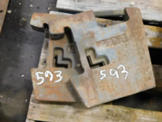 Kubota Tractor, Front suitcase weights Part #M8071, x2 Tag #593outs
