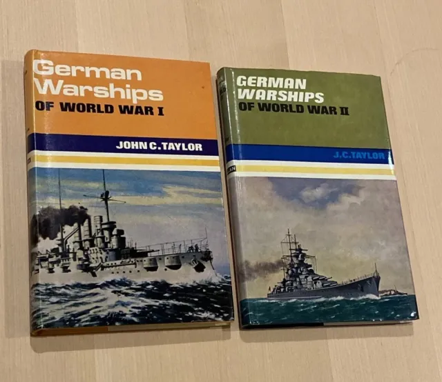 German Warships of World War I & II - 2 Vols - John Taylor - Ed. Ian Allan
