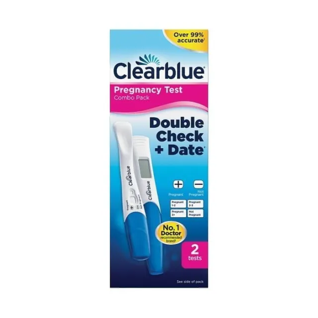 Clearblue Pregnancy Test Double Check Date Combo Pack Result As Fast As 1 Minute
