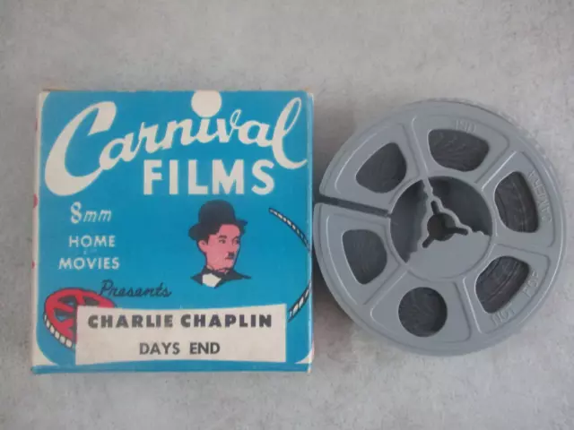 Vintage Carnival Films Chalie Chaplin Days End Super 8 Film Reel