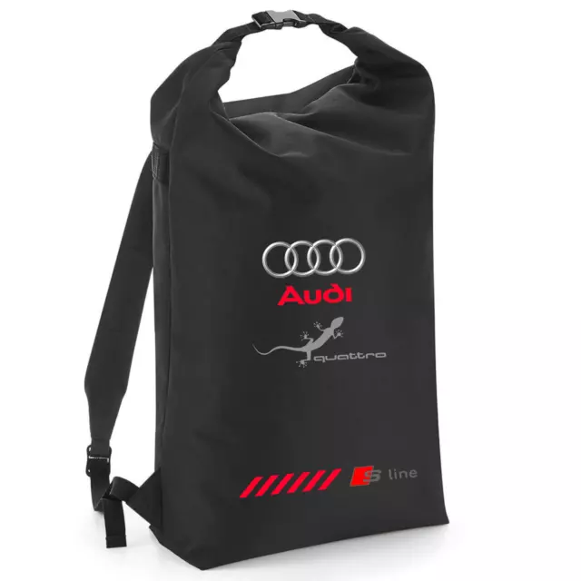 Zaino Audi S Line Rolltop Impermeabile Abbigliamento Motorsport Automotive Uomo