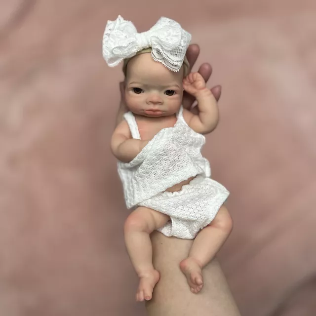 11inch Adorable Girl Baby Reborn Doll REAL Full Body Soft Silicone Newborn Dolls